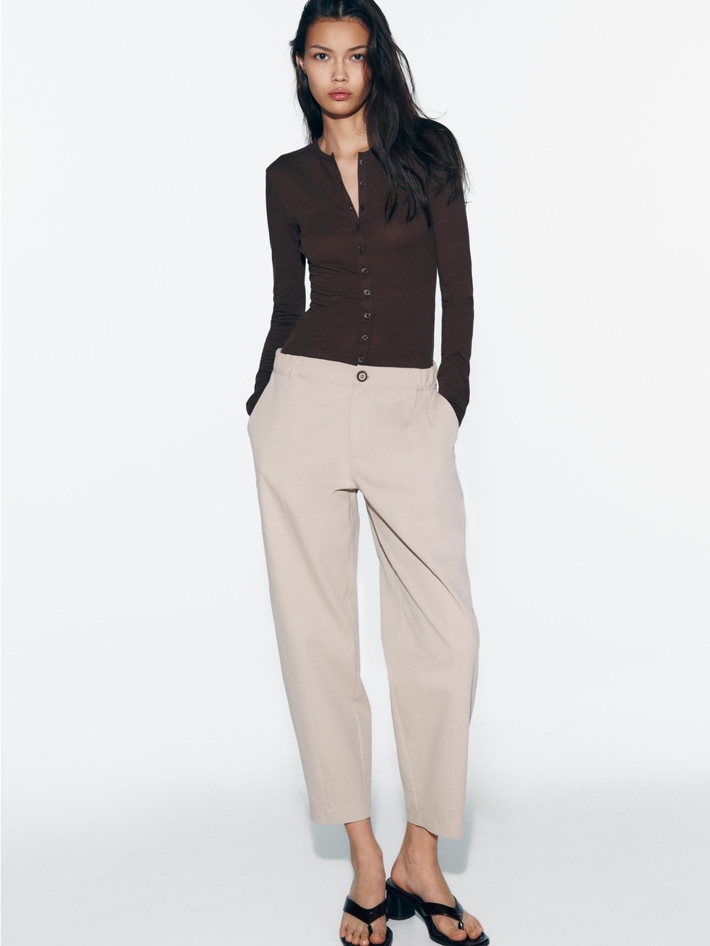 Zara ELASTIC WAISTBAND CHINOS